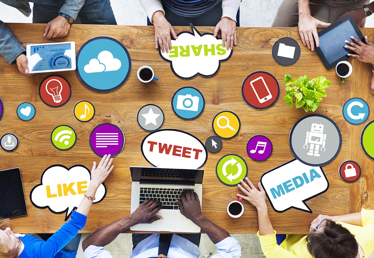 Social media marketing meeting